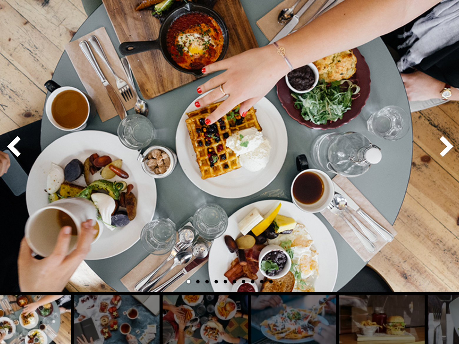 Free Restaurant Slider with Horizontal Thumbs Master Slider Plugin